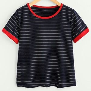 Striped Ringer Tee